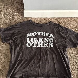 Aerie Black Tee with White Graphic